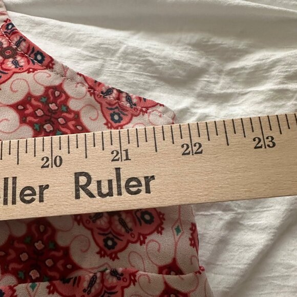 Westport 1962 Red & Blue Button-Down Tank Top Lace Back Panel Womens Sz 2X BOHO - Picture 6 of 7